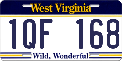 WV license plate 1QF168