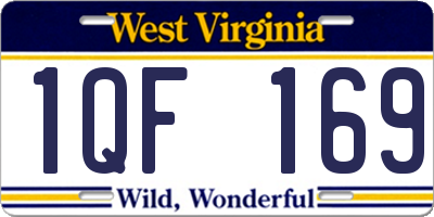 WV license plate 1QF169