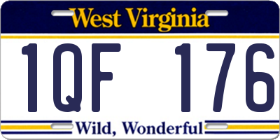 WV license plate 1QF176
