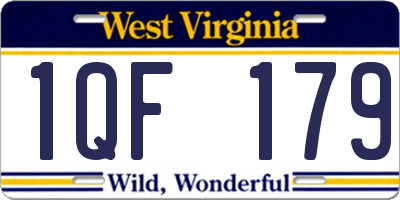 WV license plate 1QF179