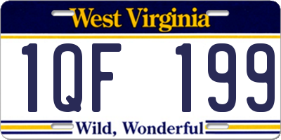 WV license plate 1QF199