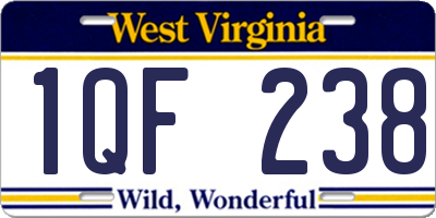 WV license plate 1QF238