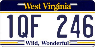 WV license plate 1QF246