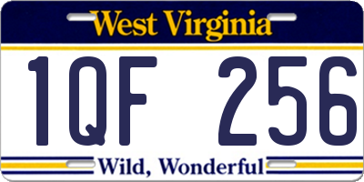 WV license plate 1QF256