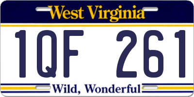 WV license plate 1QF261
