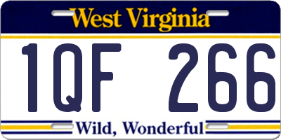 WV license plate 1QF266