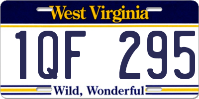 WV license plate 1QF295