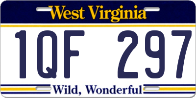 WV license plate 1QF297