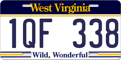 WV license plate 1QF338