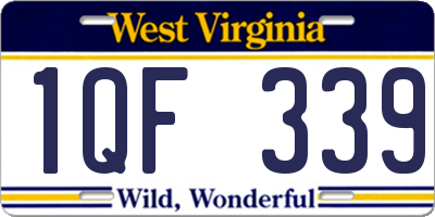 WV license plate 1QF339