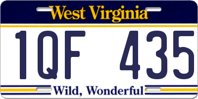 WV license plate 1QF435