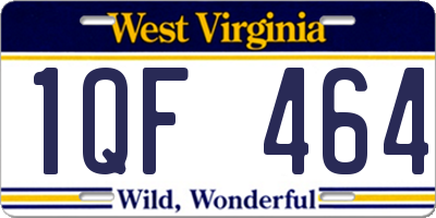WV license plate 1QF464