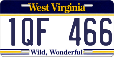 WV license plate 1QF466