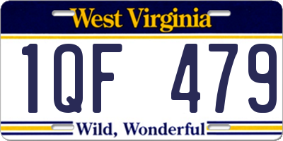 WV license plate 1QF479