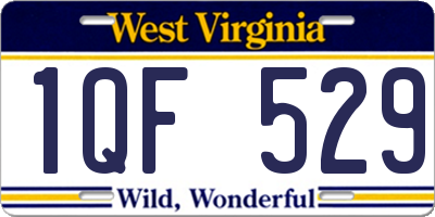 WV license plate 1QF529
