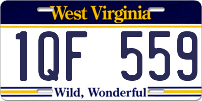 WV license plate 1QF559