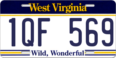 WV license plate 1QF569