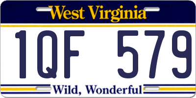 WV license plate 1QF579