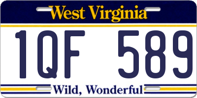 WV license plate 1QF589