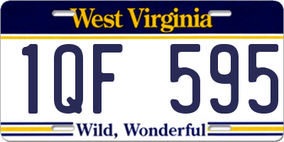 WV license plate 1QF595