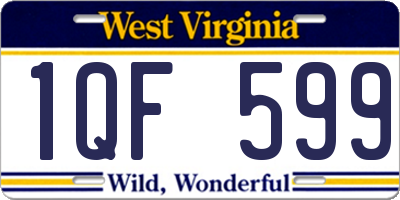 WV license plate 1QF599