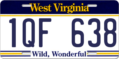 WV license plate 1QF638