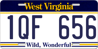 WV license plate 1QF656