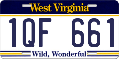 WV license plate 1QF661