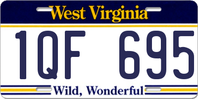 WV license plate 1QF695