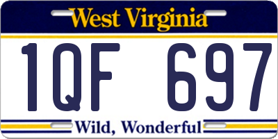 WV license plate 1QF697
