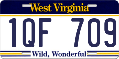 WV license plate 1QF709