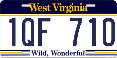 WV license plate 1QF710