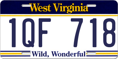 WV license plate 1QF718