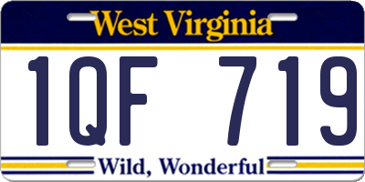 WV license plate 1QF719