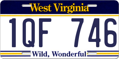 WV license plate 1QF746
