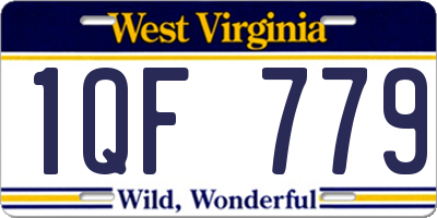 WV license plate 1QF779