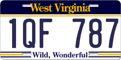 WV license plate 1QF787