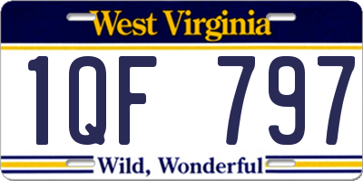 WV license plate 1QF797