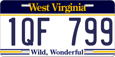 WV license plate 1QF799