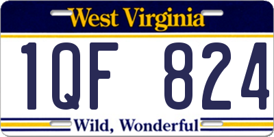 WV license plate 1QF824