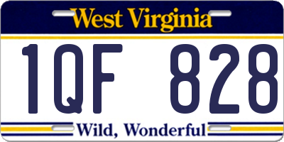 WV license plate 1QF828