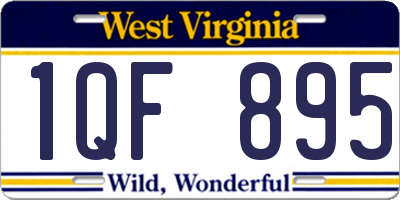 WV license plate 1QF895