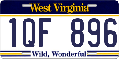 WV license plate 1QF896