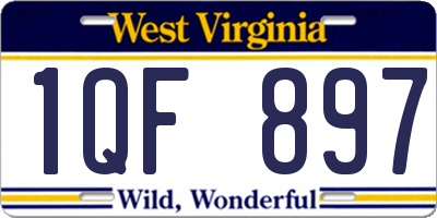 WV license plate 1QF897