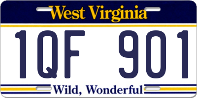 WV license plate 1QF901