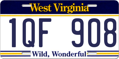 WV license plate 1QF908