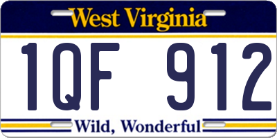 WV license plate 1QF912