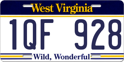 WV license plate 1QF928