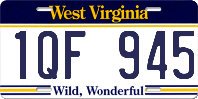 WV license plate 1QF945