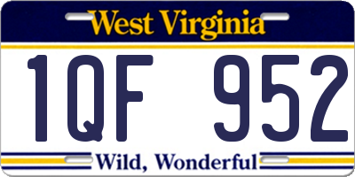 WV license plate 1QF952